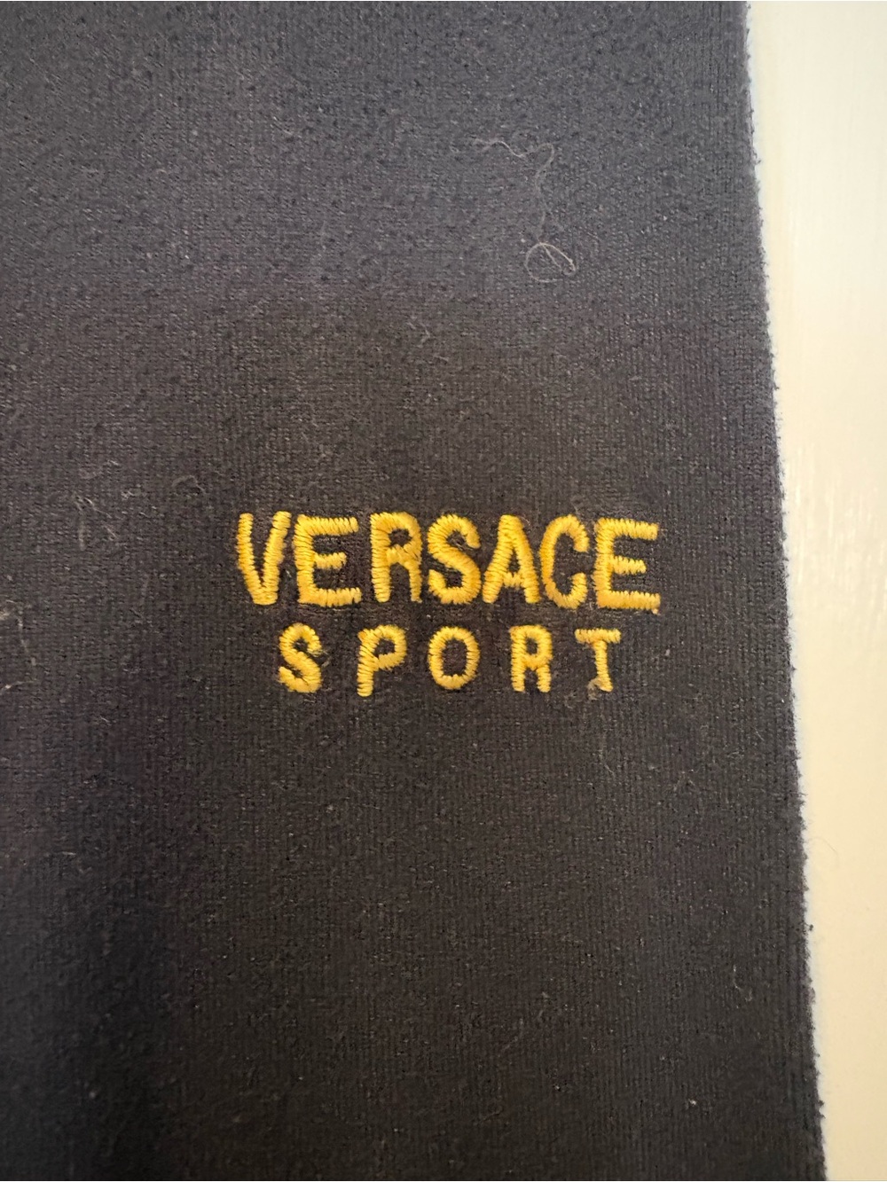 Y2K rare, vintage Versace Sport track suit- Black w/Yellow Trim, XS - Picture 9 of 11